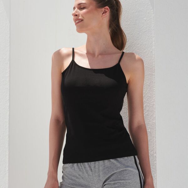 Women's feel-good stretch spaghetti vest Thumbnail